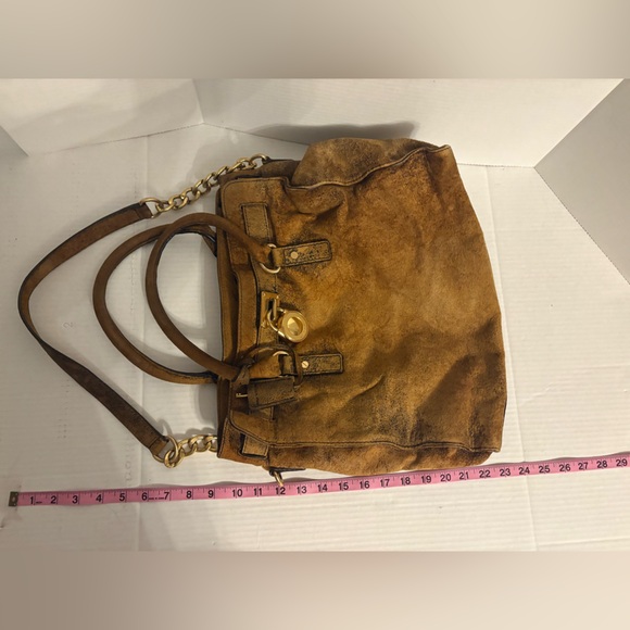 Michael Kors Hamilton distressed suede bag - Picture 12 of 13